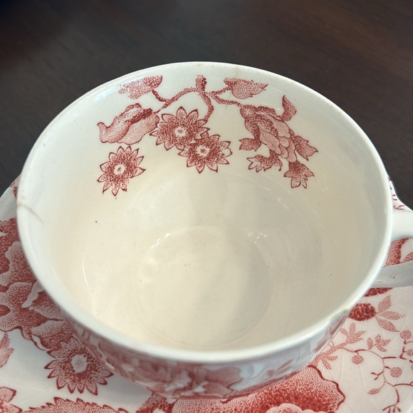 Johnson Bros England Teacup and Saucer sets (2) Chippendale Red Vintage - Picture 3 of 11